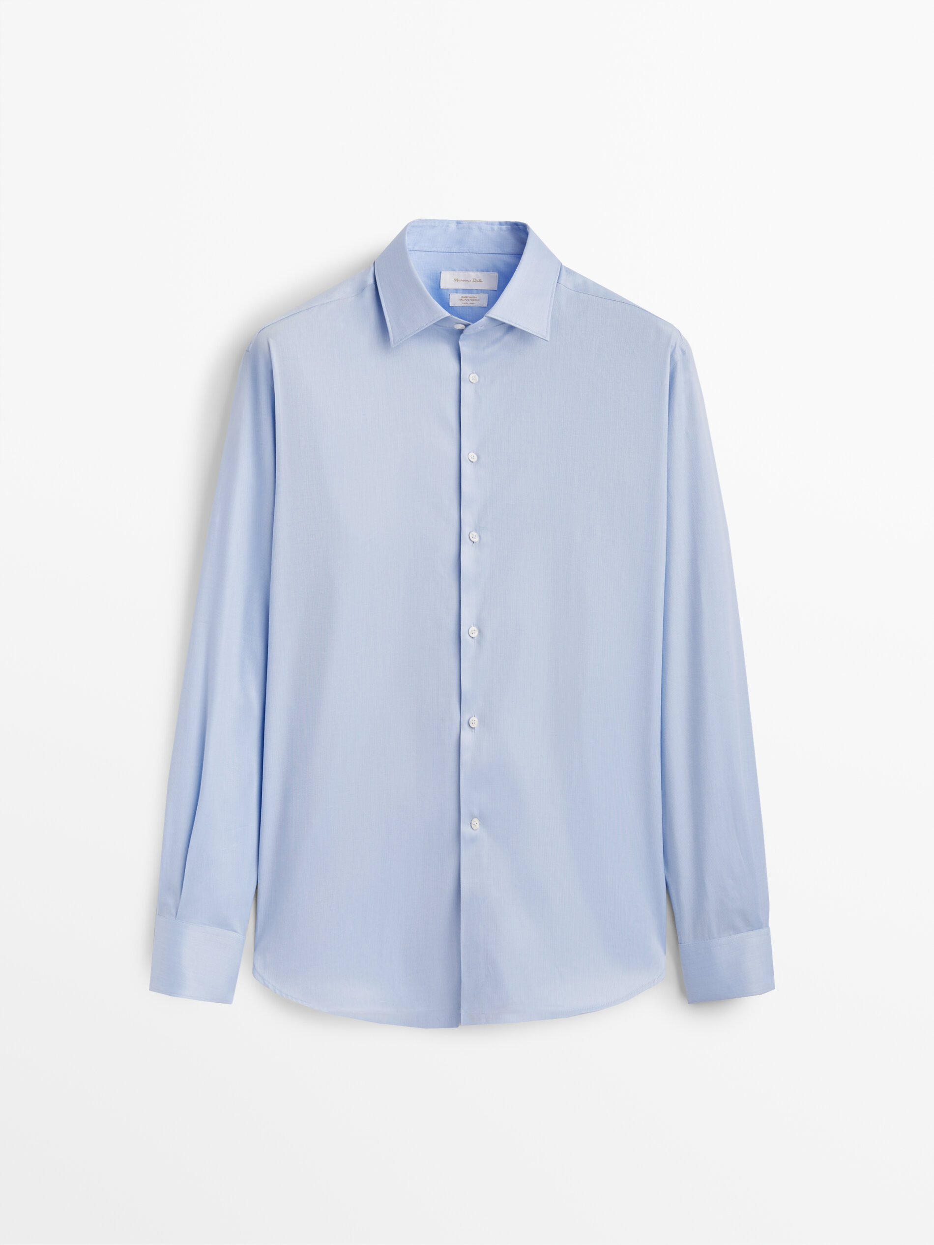 

Рубашка мужская Massimo Dutti 00161342403 голубая 42, 00161342403