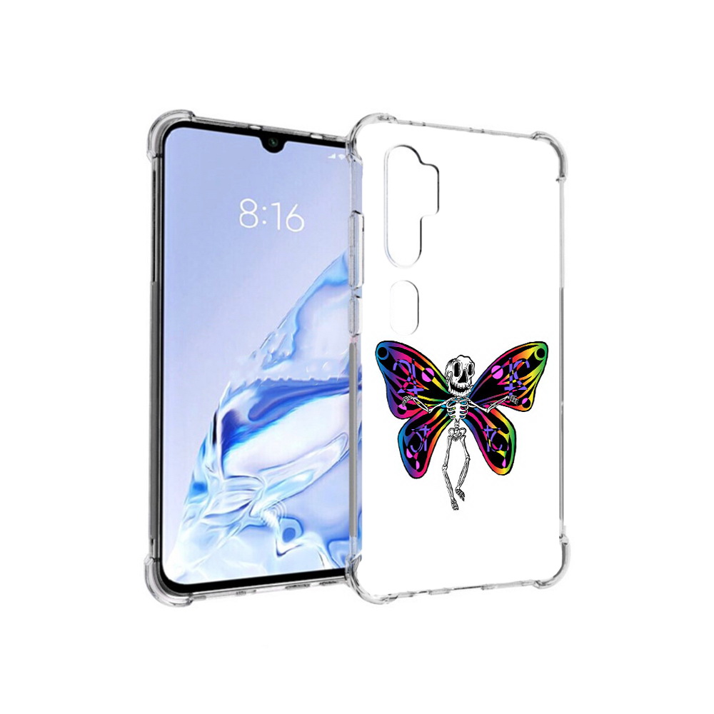 

Чехол MyPads Tocco для Xiaomi Mi Note 10 Pro эффект бабочки (PT140314.290.701), Прозрачный, Tocco