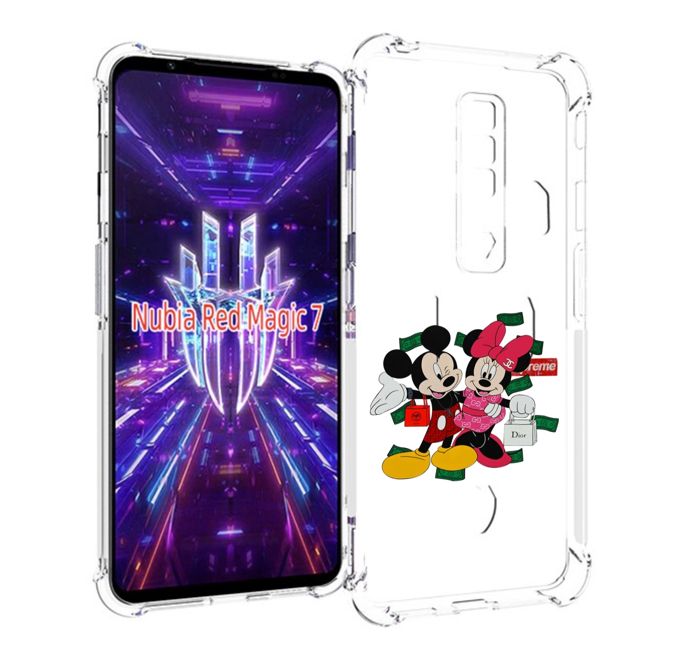 

Чехол MyPads модные-микки-маус детский для ZTE Nubia Red Magic 7, Прозрачный, Tocco