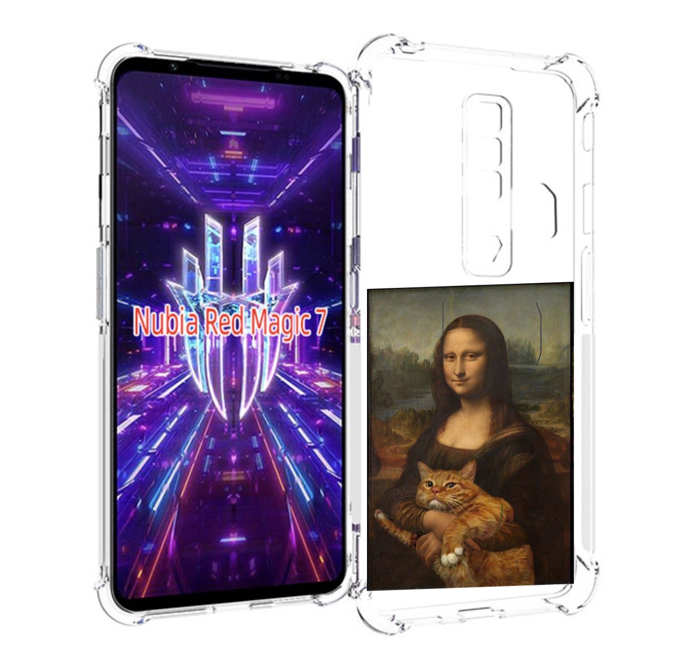 

Чехол MyPads монализа-с-котиком для ZTE Nubia Red Magic 7, Прозрачный, Tocco