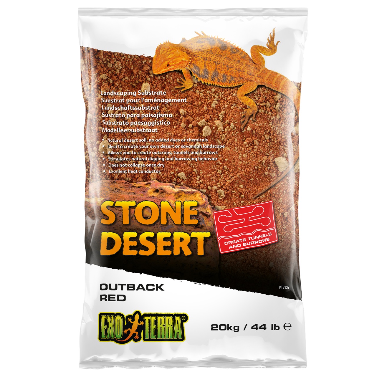 Грунт для террариума Exo Terra Outback Red Stone Desert, 20 кг