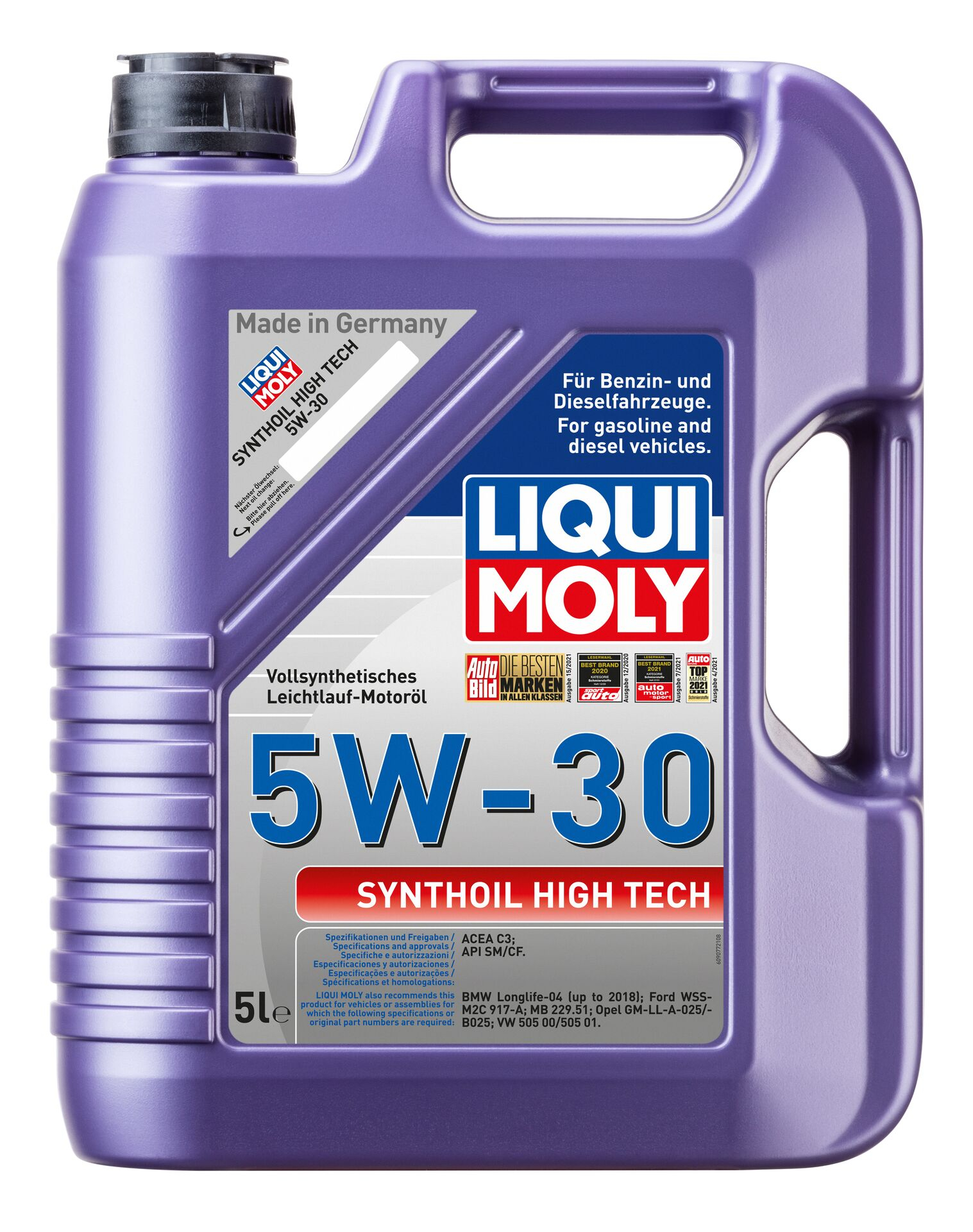 фото 5w-30 sm/cf synthoil high tech 5л (синт.мотор.масло) liqui moly