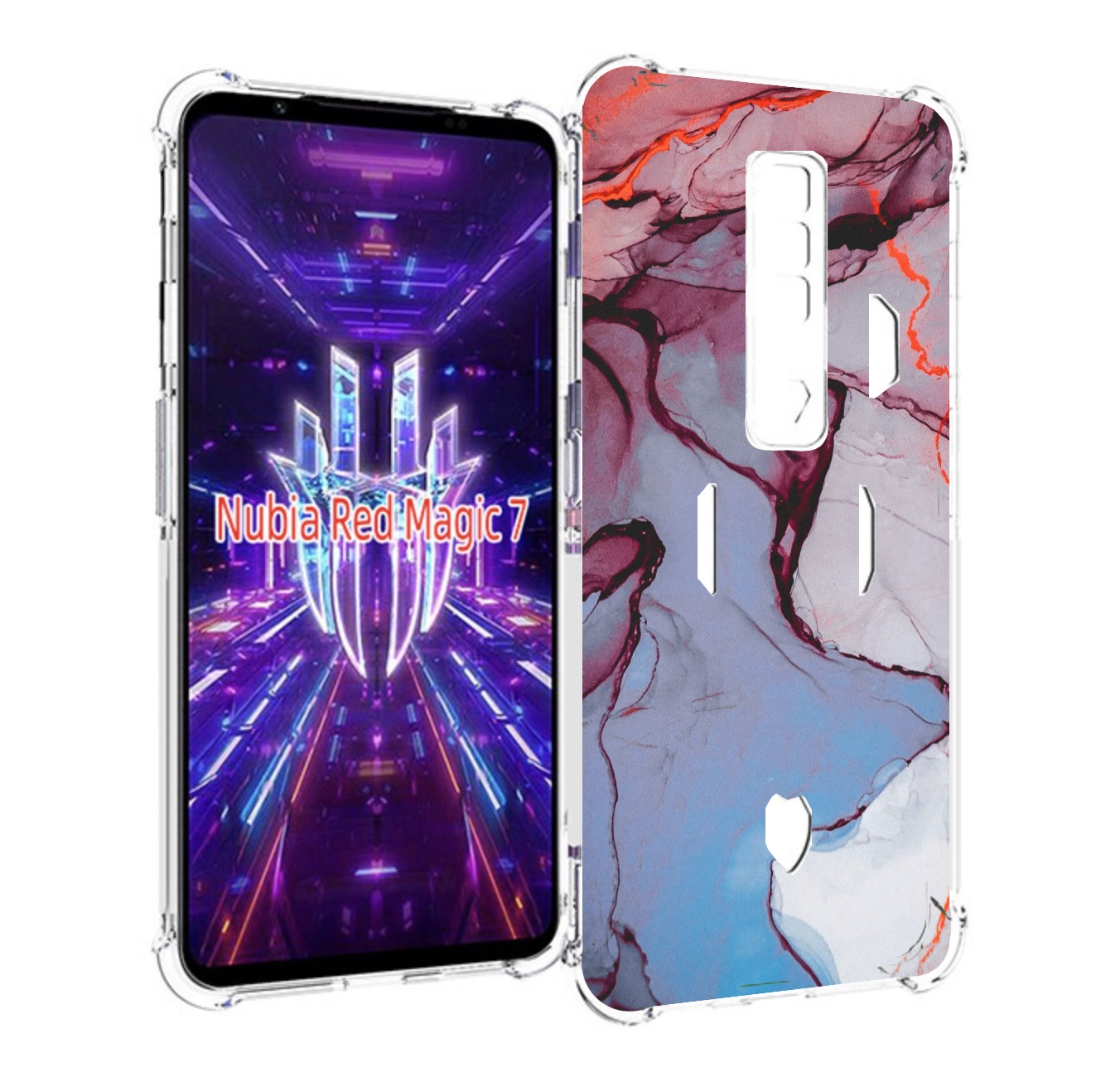 

Чехол MyPads мраморный рисунок для ZTE Nubia Red Magic 7, Прозрачный, Tocco