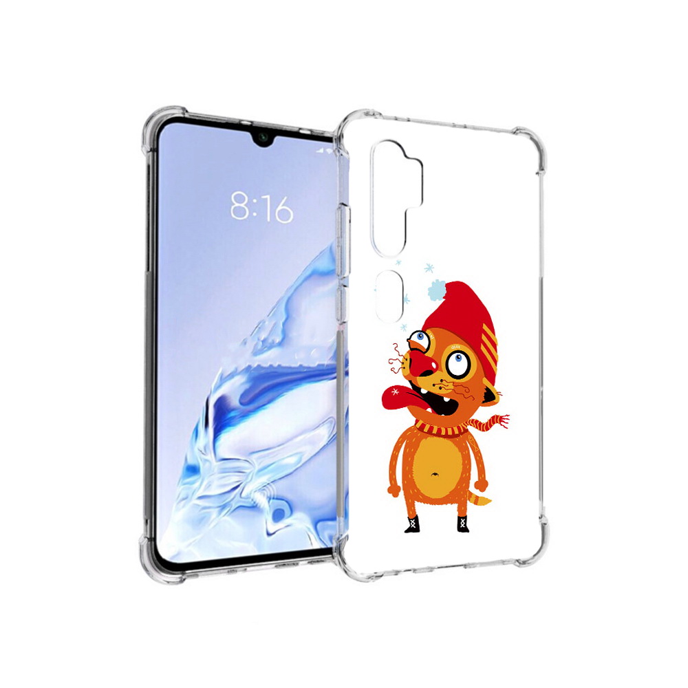 

Чехол MyPads Tocco для Xiaomi Mi Note 10 Pro Зимний кот (PT140314.290.88), Прозрачный, Tocco