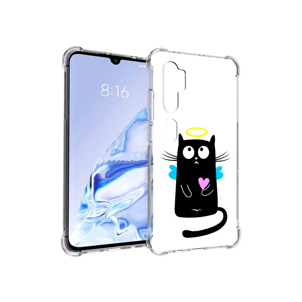 

Чехол MyPads Tocco для Xiaomi Mi Note 10 Pro Кот ангелок (PT140314.290.96), Прозрачный, Tocco