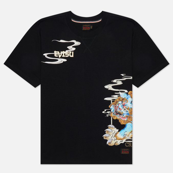 

Футболка мужская Evisu 2ESHTM2TS506XXCT-BLKX черная S, 2ESHTM2TS506XXCT-BLKX