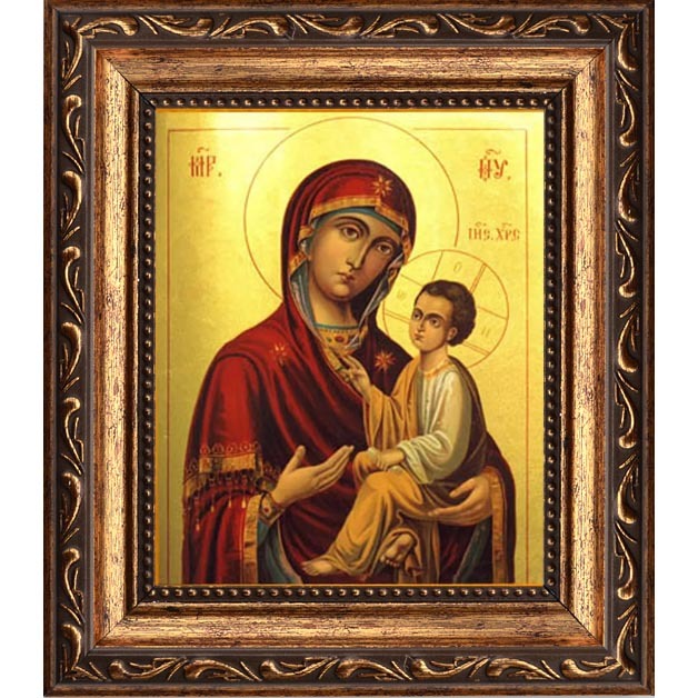 

Тихвинская икона Божией Матери на холсте.