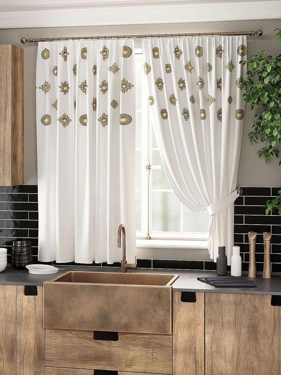 

Комплекты штор AT HOME / шторы в комнату 150х180 см / Валориа, 961079