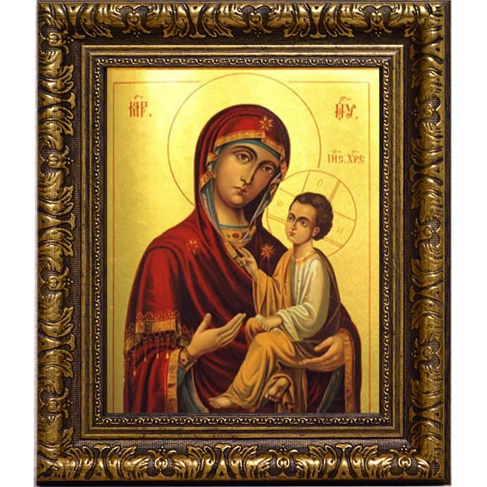 

Тихвинская икона Божией Матери на холсте.
