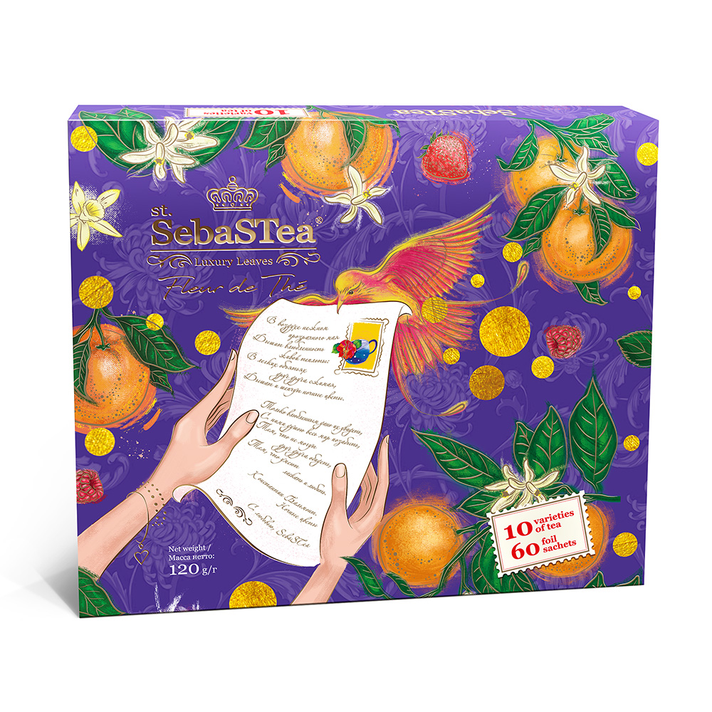 

Чай цейлонский SebaSTea Fleur De в пакетиках 120 г