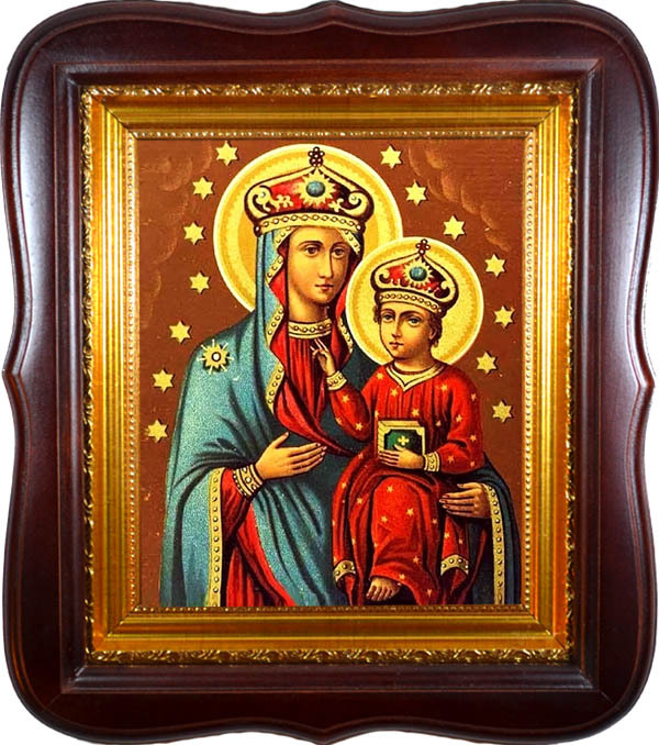 

Озерянская икона Божьей Матери на холсте.