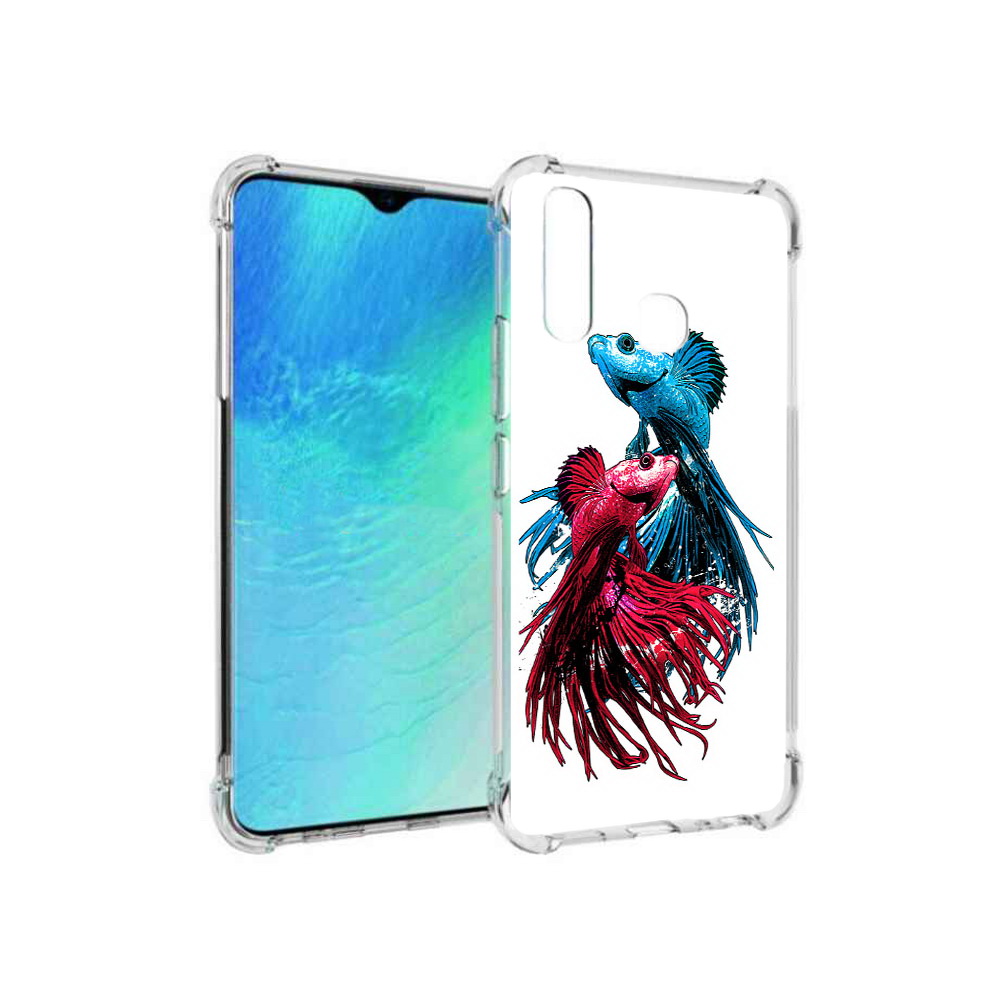 

Чехол MyPads Tocco для Vivo Y19 рыбы петушки (PT140444.419.592), Прозрачный, Tocco