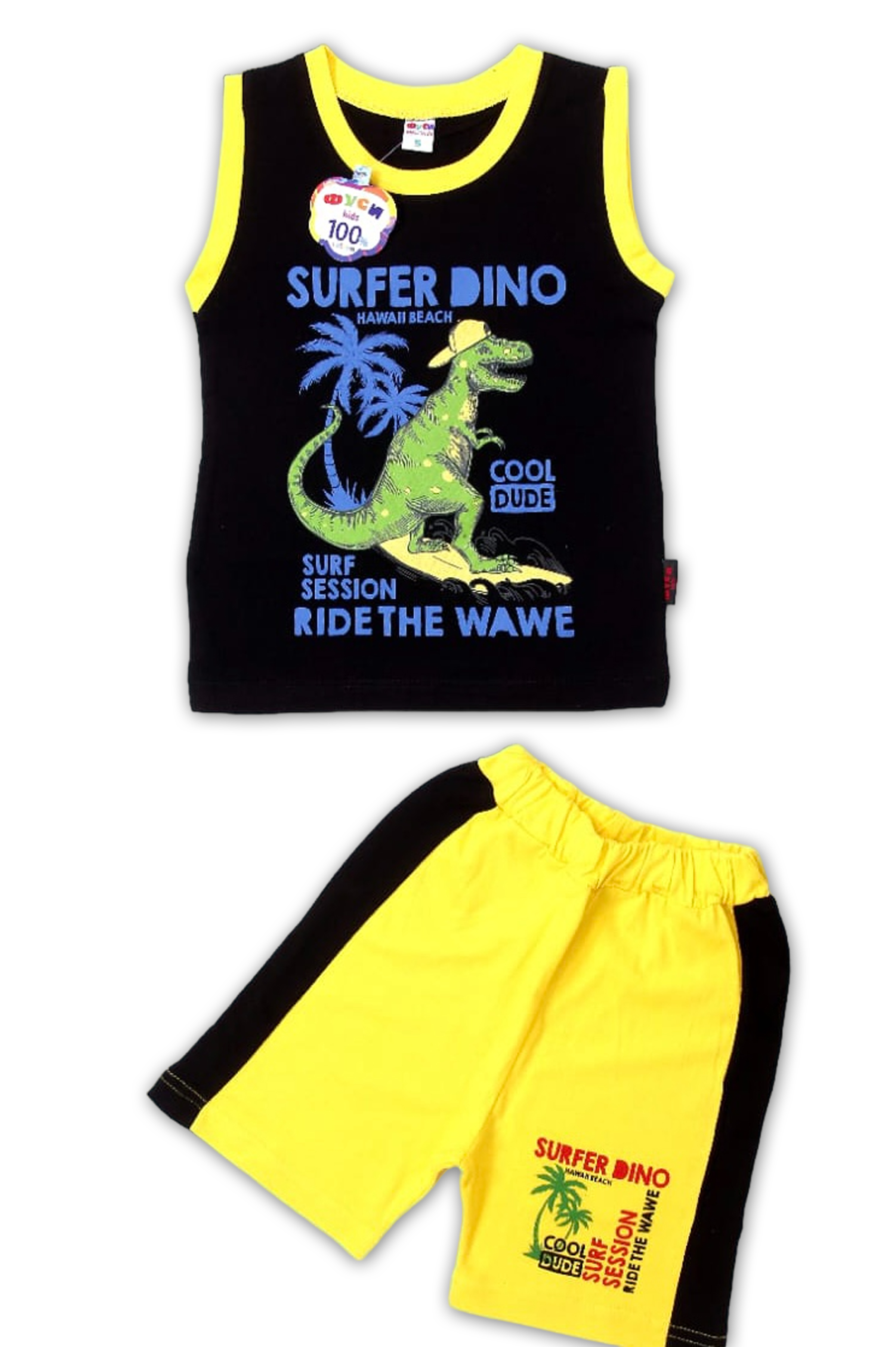 Костюмы повседневные детский Bobonchik Кфус, черный; желтый, 116