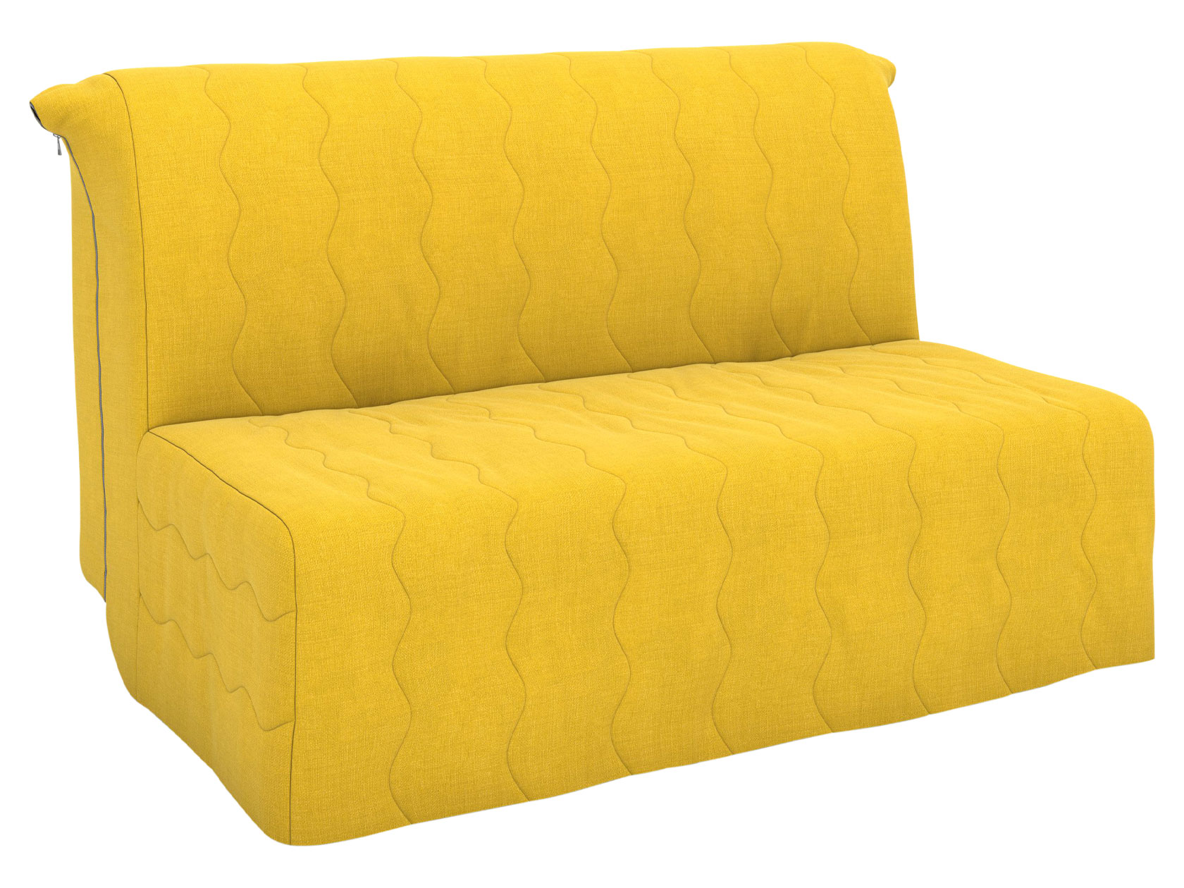фото Прямой диван бонд желтый, рогожка, 145 см ривали