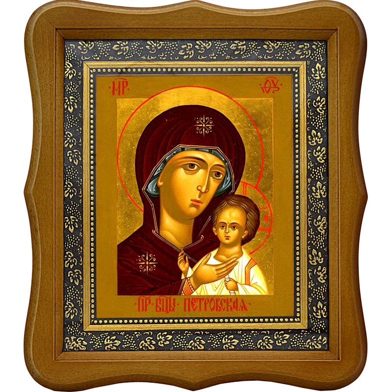

Петровская икона божьей матери на холсте.