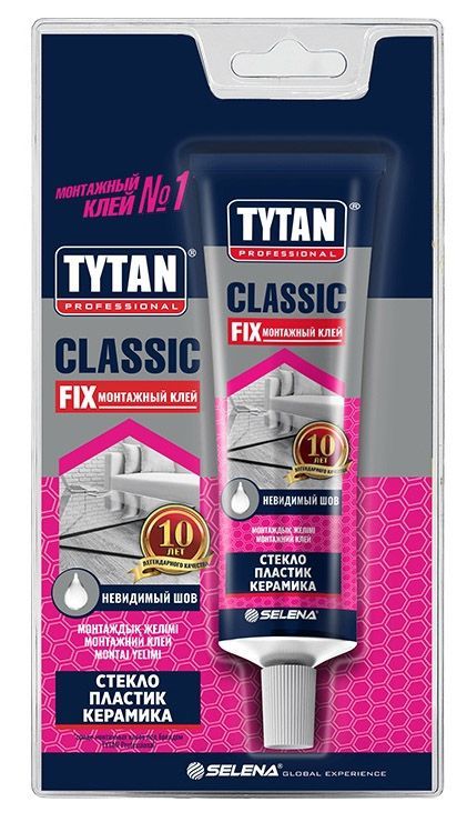 Клей TYTAN Classic Fix монтажный жидкие гвозди (100мл) прозрачный