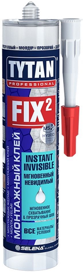 фото Клей tytan fix2 instant invisible невидимый монтажный жидкие гвозди (290мл) прозрачный tytan professional