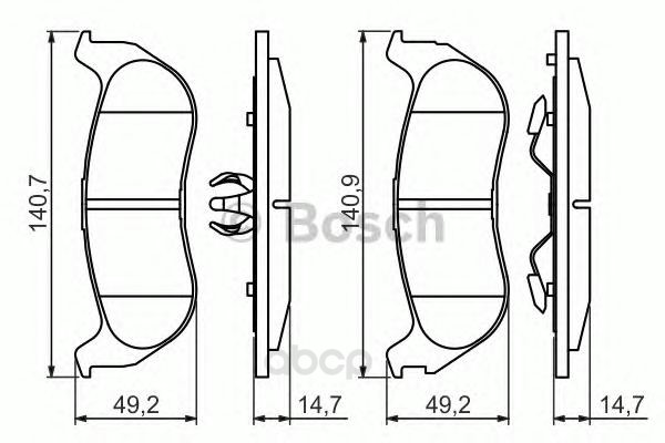 

Колодки тормозные дисковые задн JEEP: CHEROKEE (KJ) 2.4 4WD/2.4 Laredo/2.5 CRD 4WD/2.8 CRD