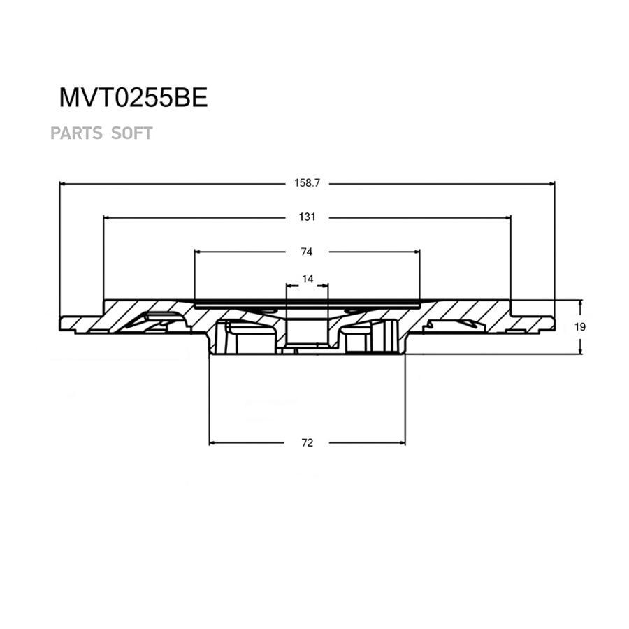 Задняя пластина турбокомпрессора Krauf mvt0255be 100039459579