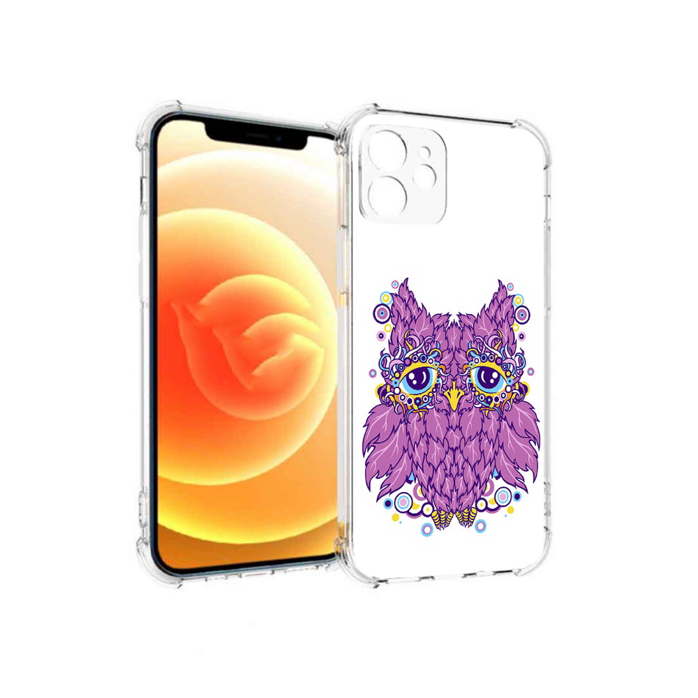 

Чехол MyPads Tocco для Apple iPhone 12 Розовая сова (PT157543.607.147), Прозрачный, Tocco