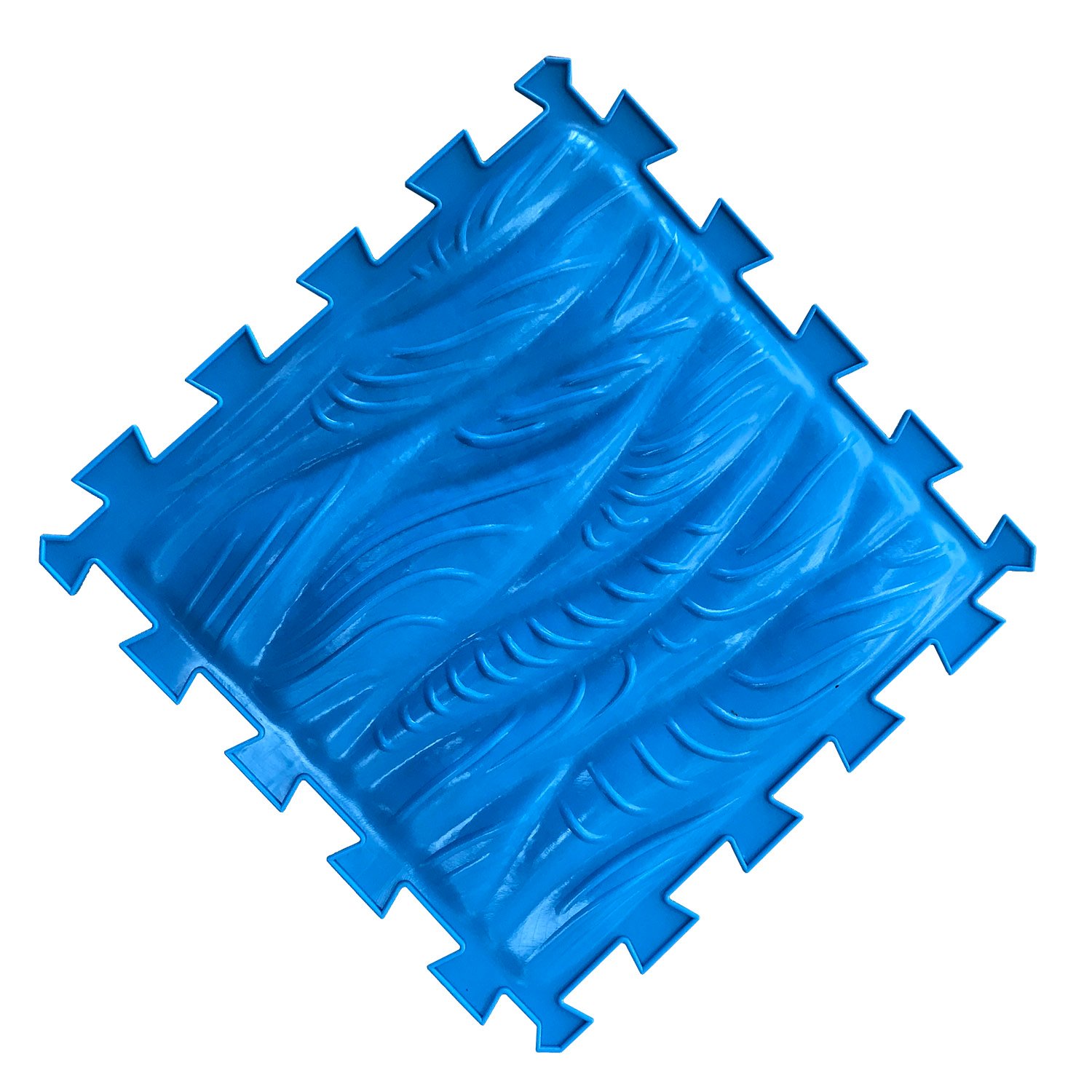 Модульный массажный коврик ОРТО ПАЗЛ «Морская Волна», 1 модуль, цвет синий