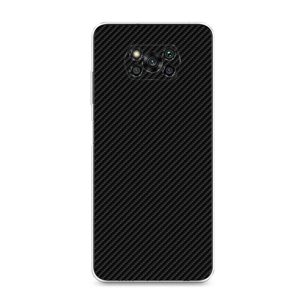 

Силиконовый чехол "Черный карбон" на Xiaomi Poco X3 Pro, Разноцветный, 310650-3