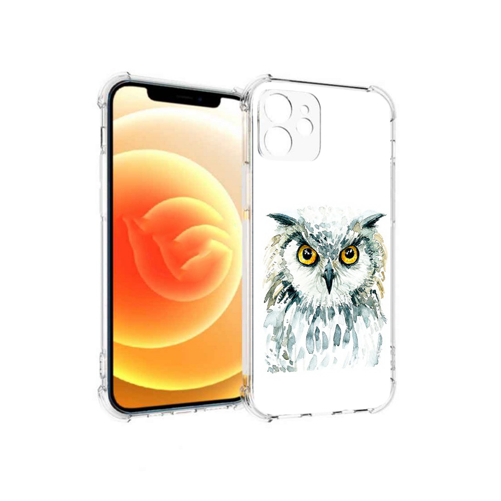 

Чехол MyPads Tocco для Apple iPhone 12 Серьезная сова (PT157543.607.156), Прозрачный, Tocco