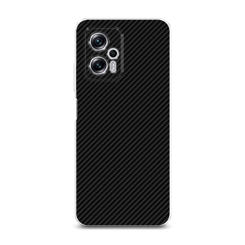 фото Силиконовый чехол "черный карбон" на xiaomi poco x4 gt awog