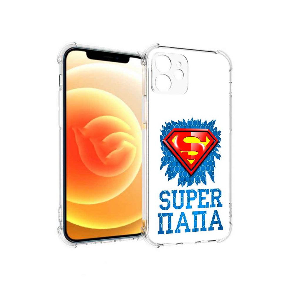 

Чехол MyPads Tocco для Apple iPhone 12 Супер Папа (PT157543.607.165), Прозрачный, Tocco