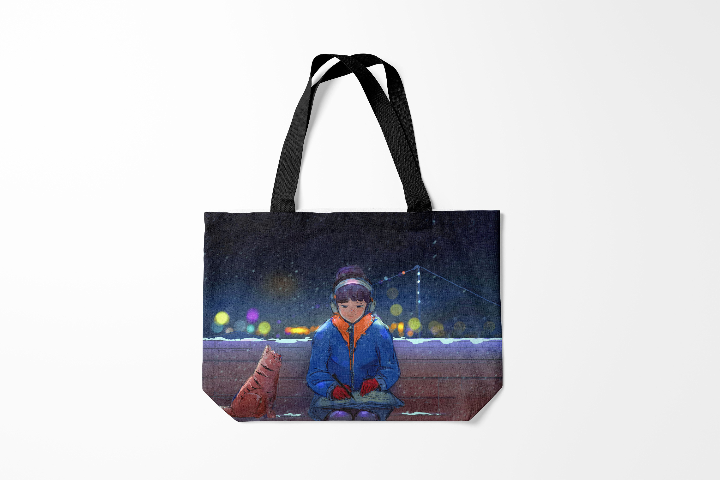 

Сумка шoппер унисекс Burnettie Зима, синий, Зима