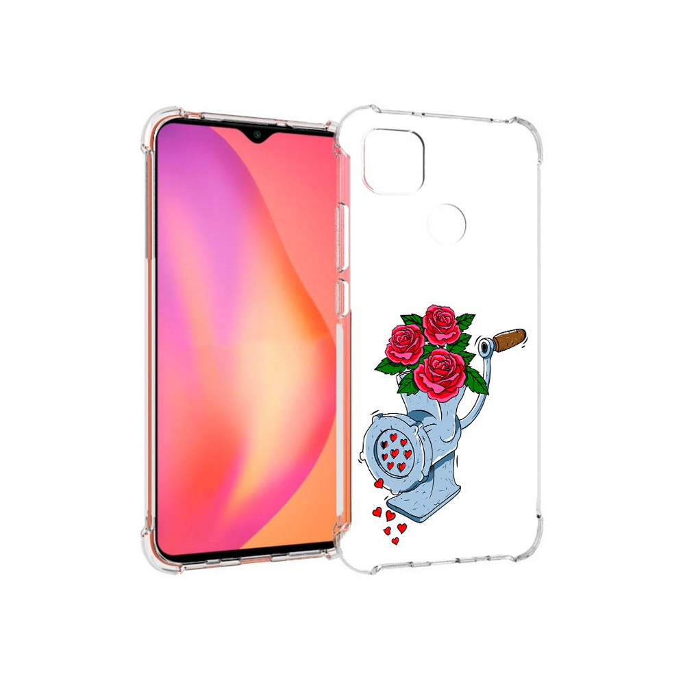 Чехол MyPads Tocco для Xiaomi Redmi 9C Цветочные сердца (PT152115.265.199)