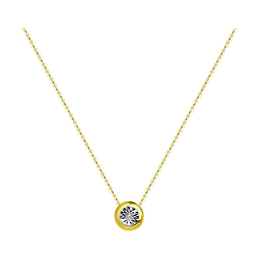 

Колье из золота 38 см Diamant 53-270-01074-1, бриллиант, 53-270-01074-1