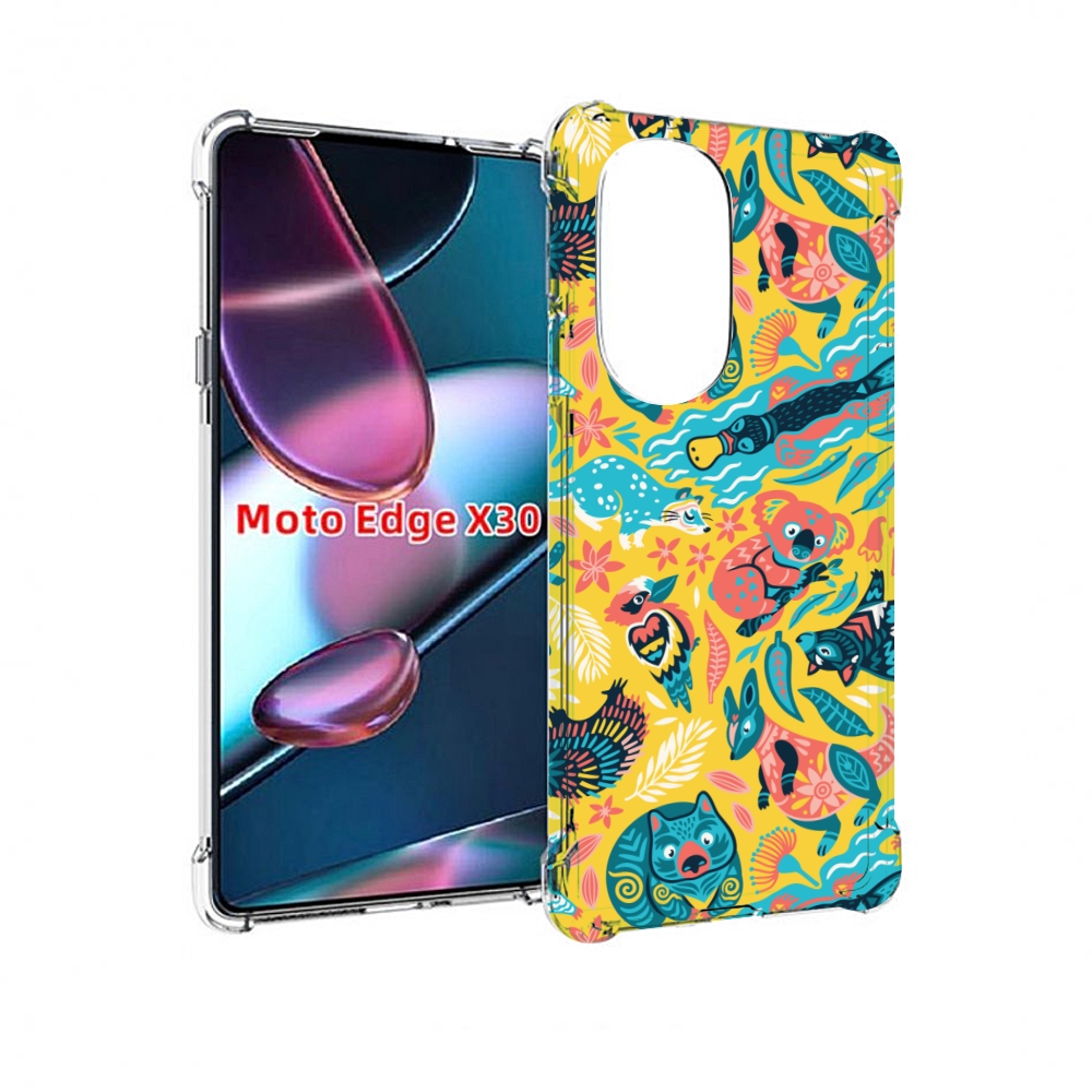 

Чехол MyPads seamless-pattern для Motorola Moto Edge X30, Прозрачный, Tocco