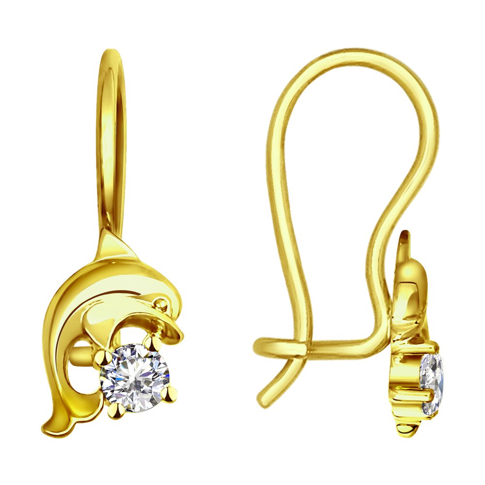 

Серьги из золота SOKOLOV 025469-2, фианит, 025469-2