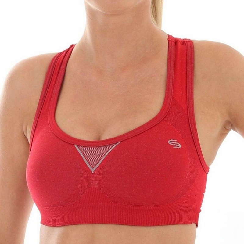 фото Термобелье женское brubeck спортивный топ thermo красный xl
