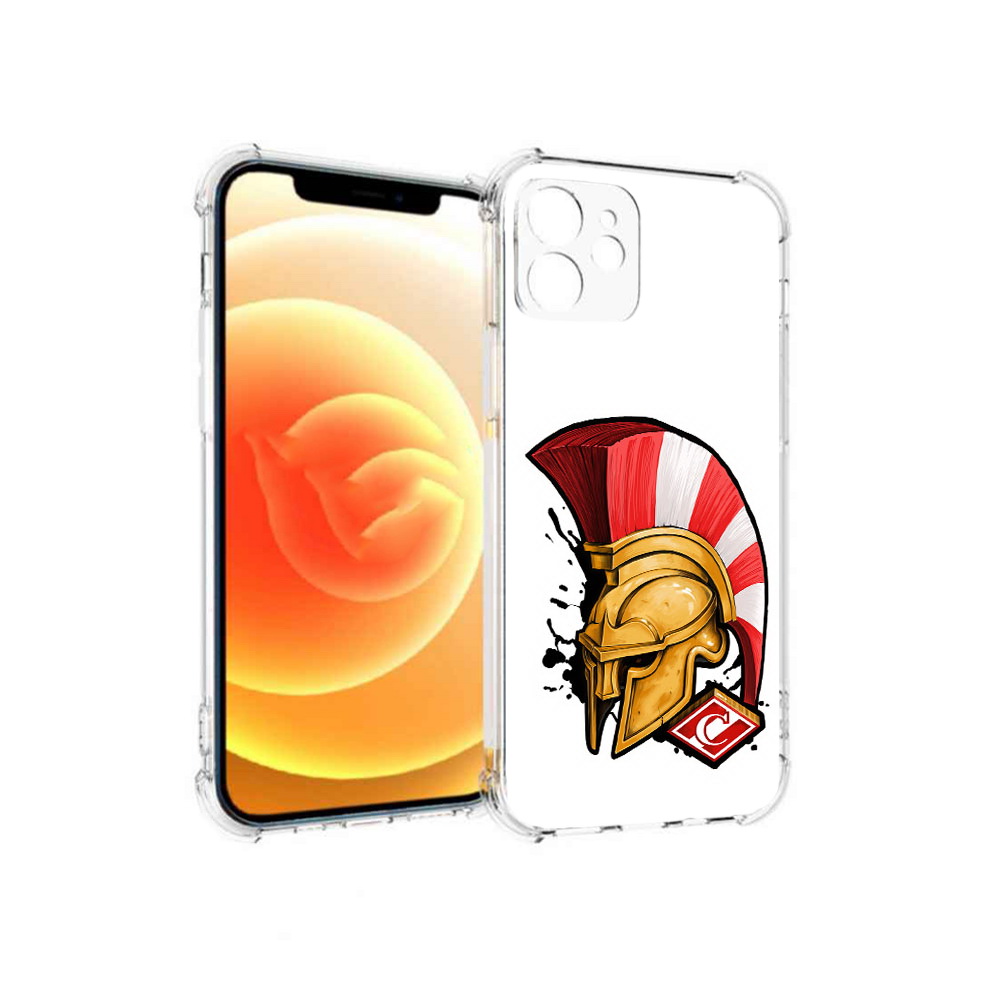 

Чехол MyPads Tocco для Apple iPhone 12 ФК спартак шлем (PT157543.607.185), Прозрачный, Tocco
