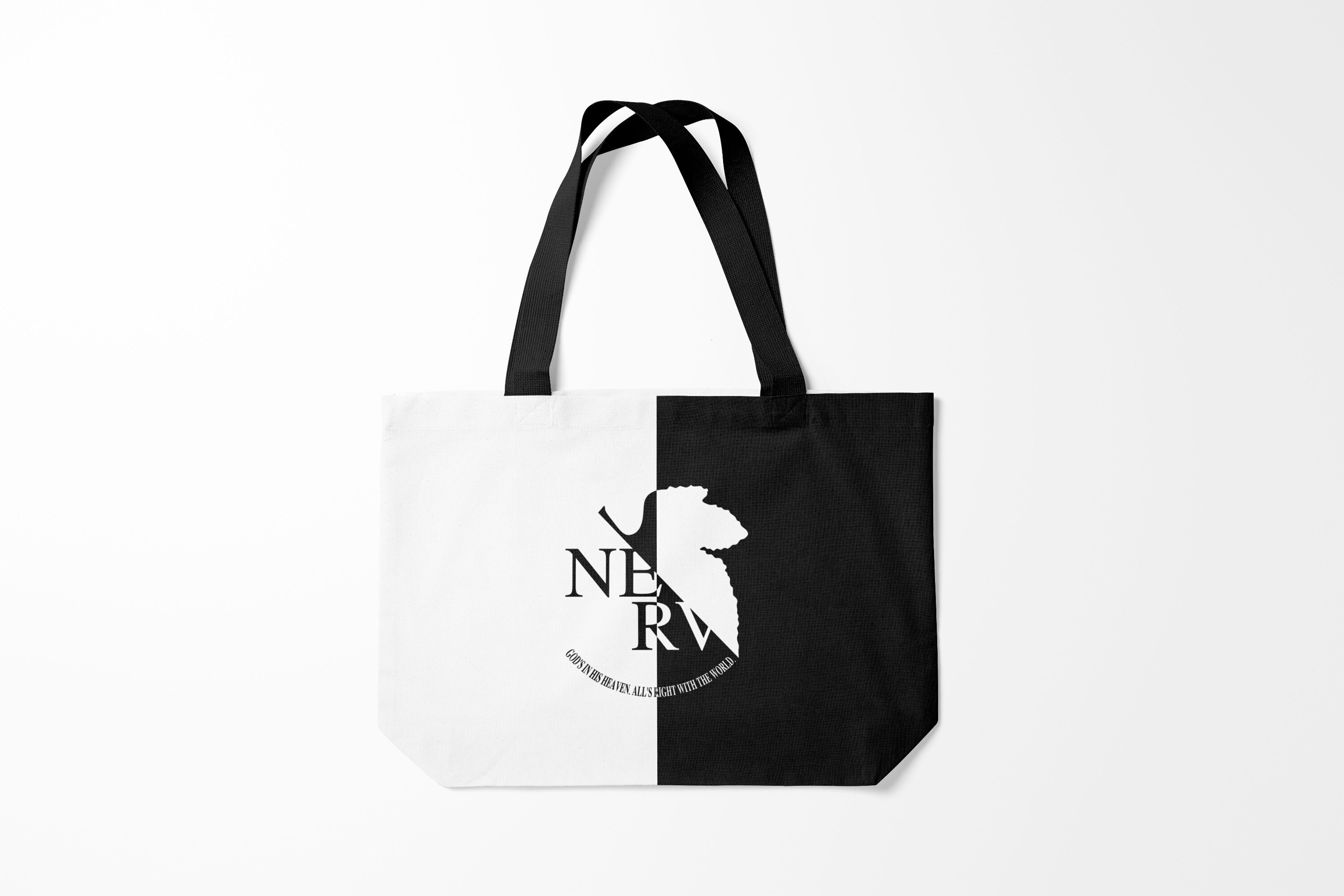 

Сумка шoппер унисекс Burnettie Евангелион Nerv black and white, черный, Евангелион Nerv black and white