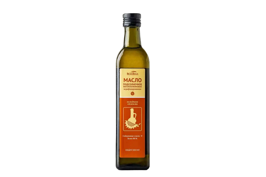 

Подсолнечное масло ВкусВилл нерафинированное 500 мл