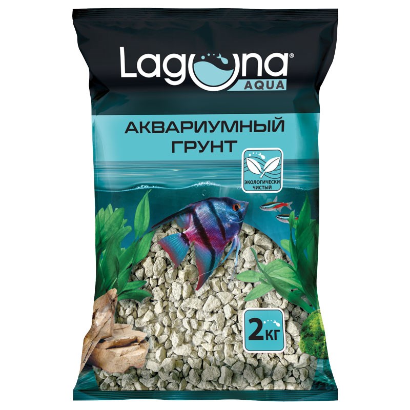 

Грунт для аквариума Laguna мраморная крошка, Мокрый асфальт, 2-5мм, 2кг, Серый