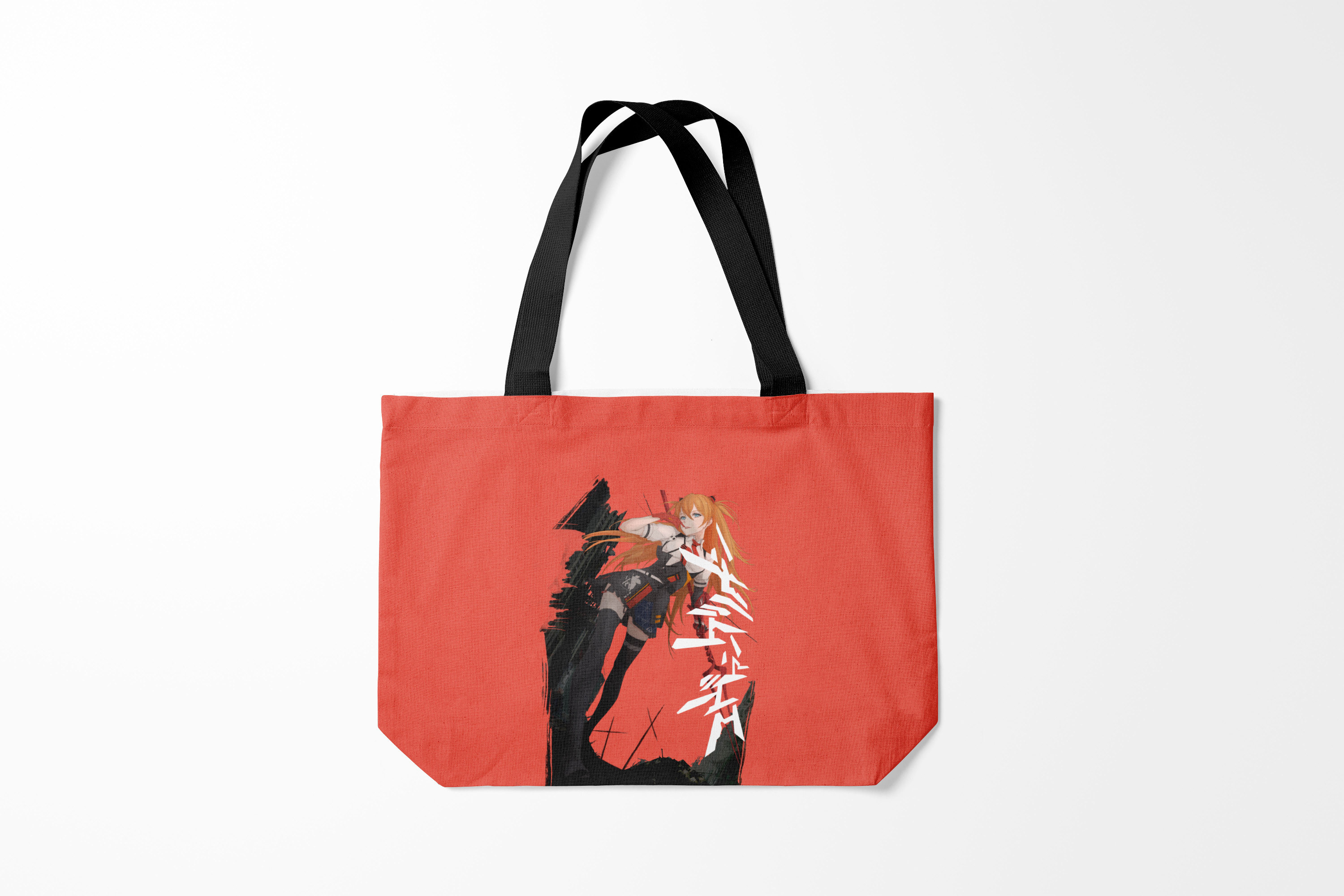 

Сумка шoппер унисекс Burnettie Евангелион Evangelion Asuka Langley, красный, Евангелион Evangelion Asuka Langley