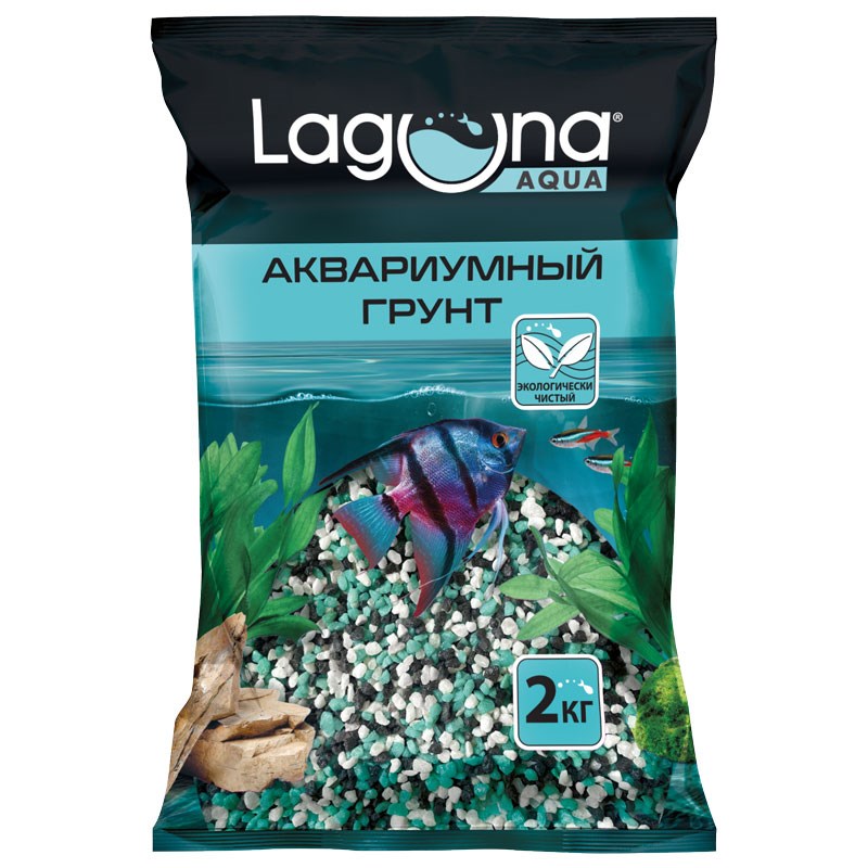 

Грунт для аквариума Laguna мраморная крошка, Лагуна, 2-5мм, 2кг, Разноцветный