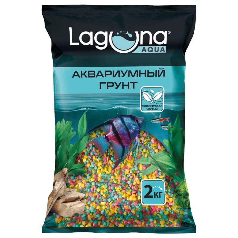 Грунт для аквариума Laguna мраморная крошка, Ариэль, 2-5мм, 2кг