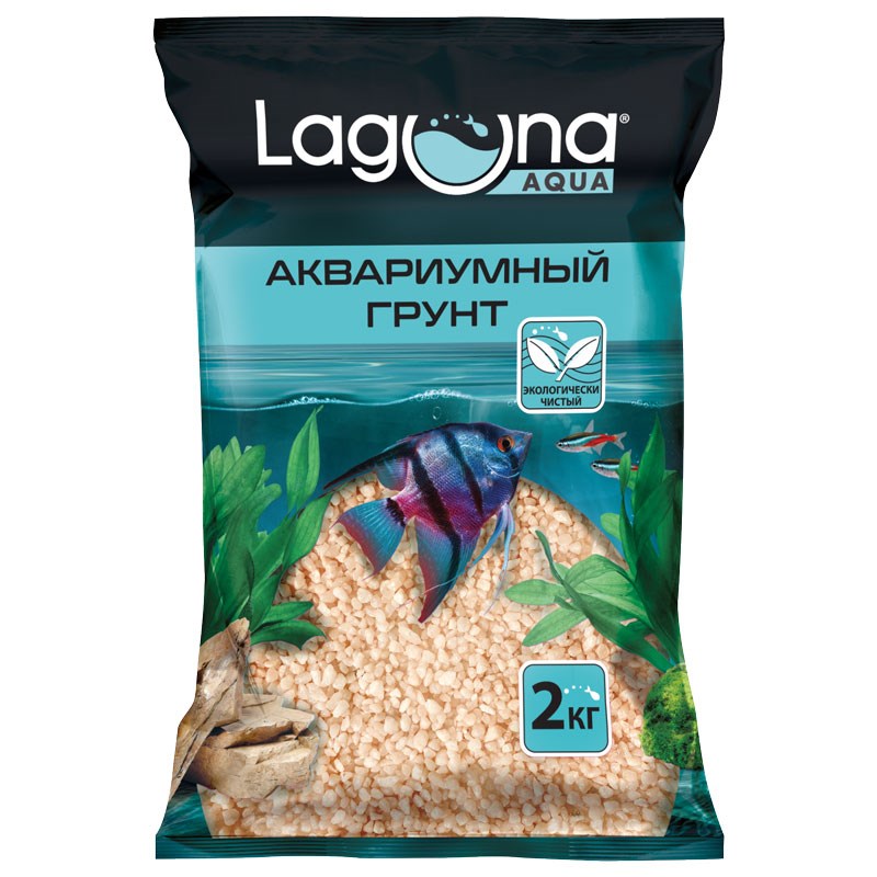 Грунт для аквариума Laguna мраморная крошка, Боттичино, 2-5мм, 2кг