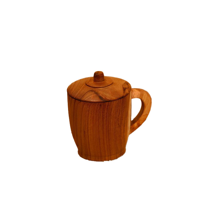 

Кружка с крышкой 10х8х10 см, тиковое дерево, Indonesian style