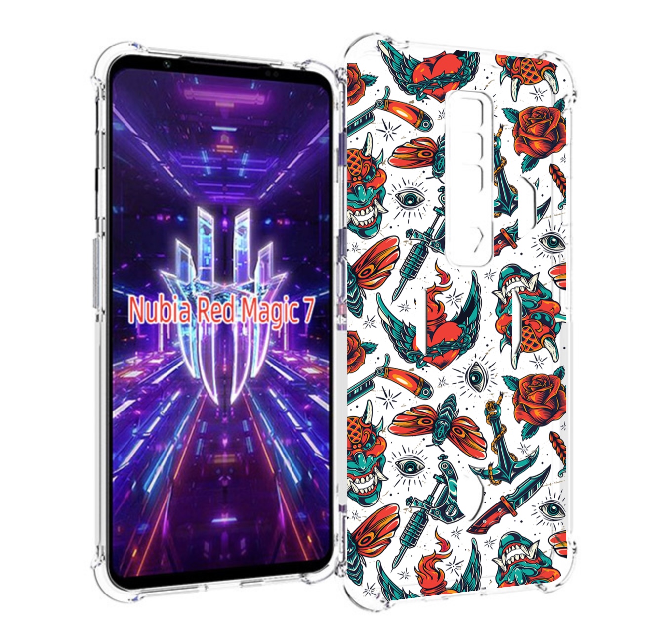 

Чехол MyPads олд-скул-пак для ZTE Nubia Red Magic 7, Прозрачный, Tocco