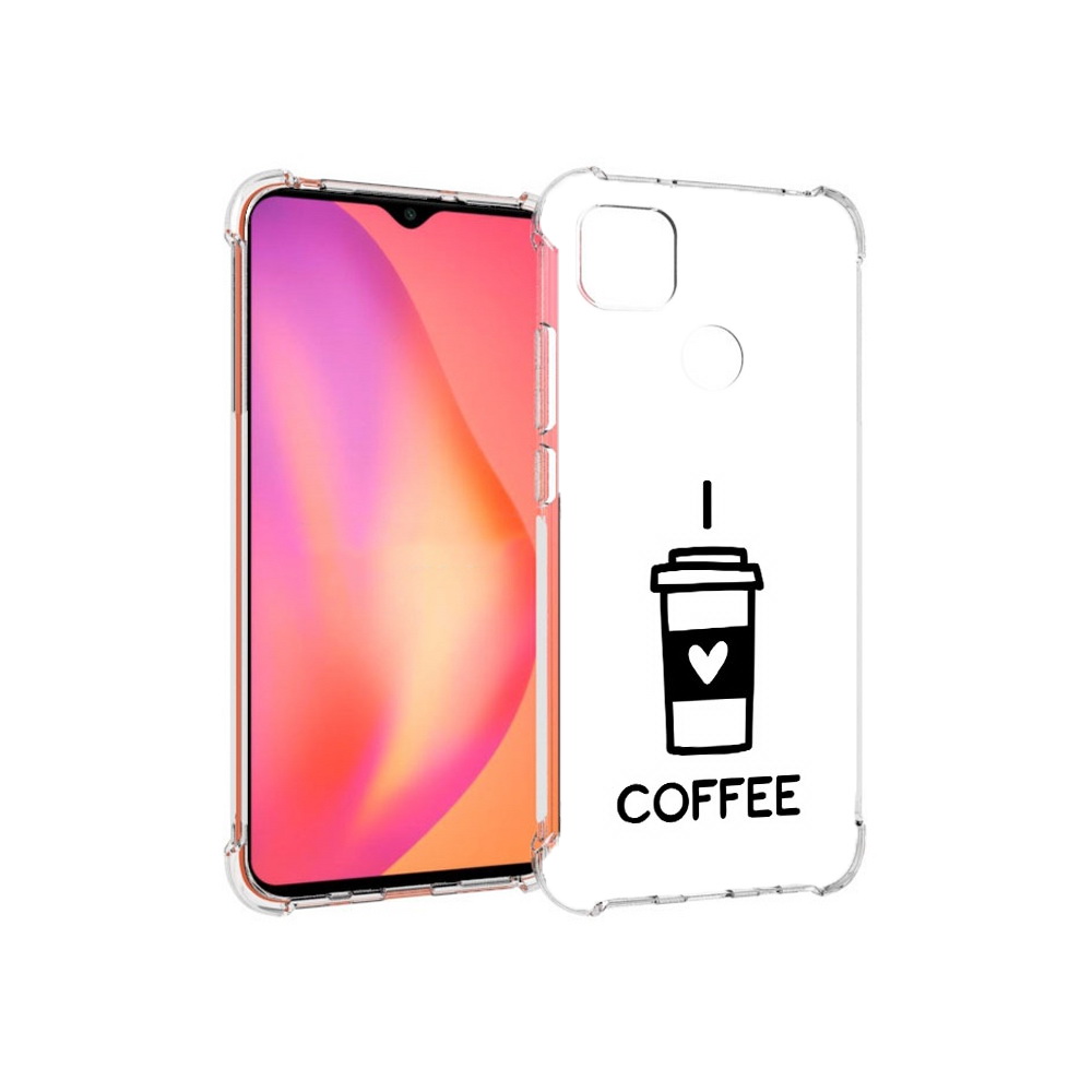 

Чехол MyPads Tocco для Xiaomi Redmi 9C Я люблю кофе (PT152115.265.206), Прозрачный, Tocco