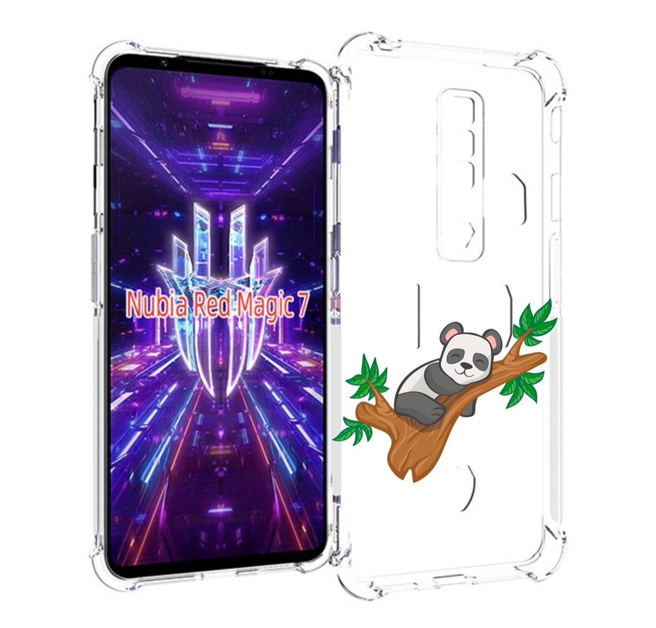 

Чехол MyPads панда-на-деревце для ZTE Nubia Red Magic 7, Прозрачный, Tocco