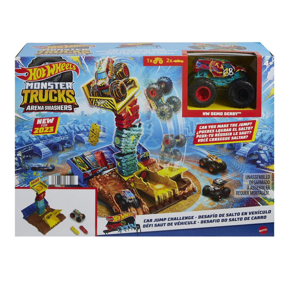 

Игровой набор Hot Wheels Monster Trucks Car Jump Challenge HNB94, HNB92_HNB94