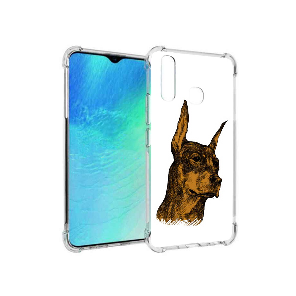 

Чехол MyPads Tocco для Vivo Y19 скетч доберман (PT140444.419.605), Прозрачный, Tocco