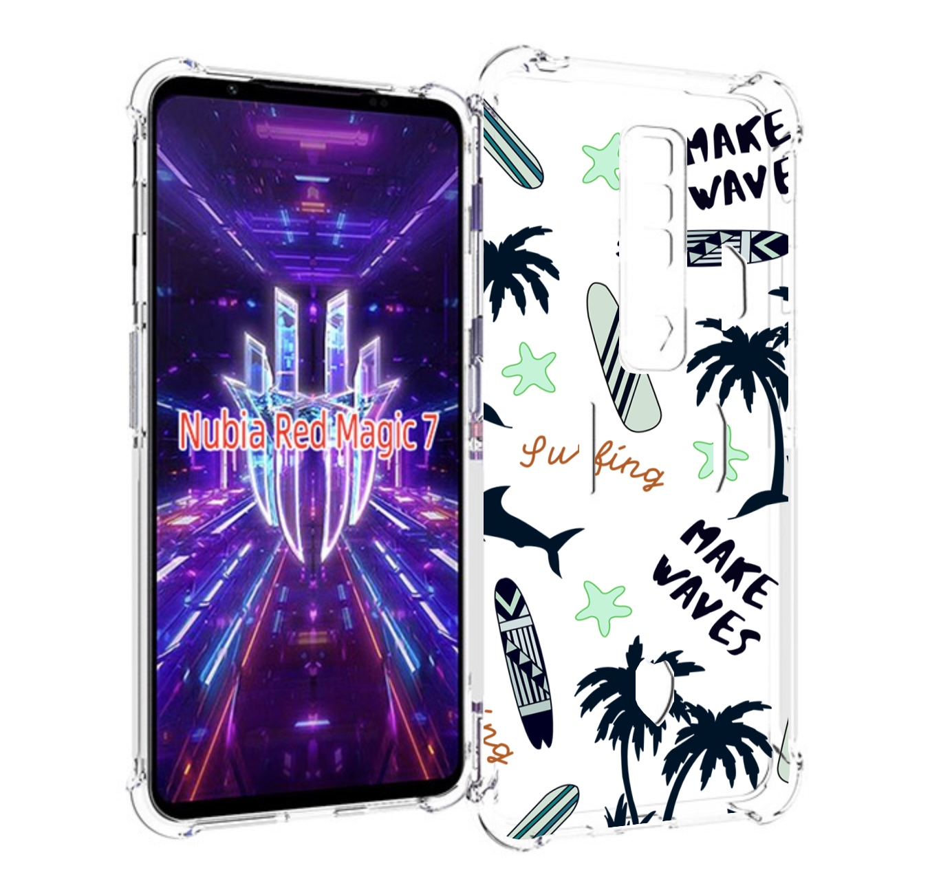 Чехол MyPads пляжная-тематика для ZTE Nubia Red Magic 7